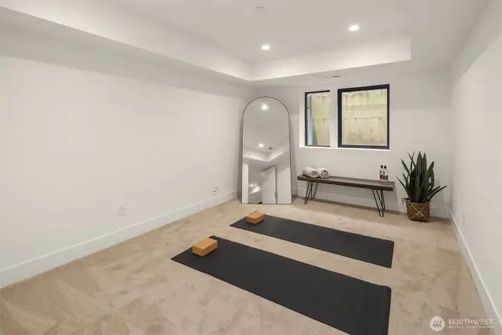 Optional sixth bedroom or can be used as an exercise room.