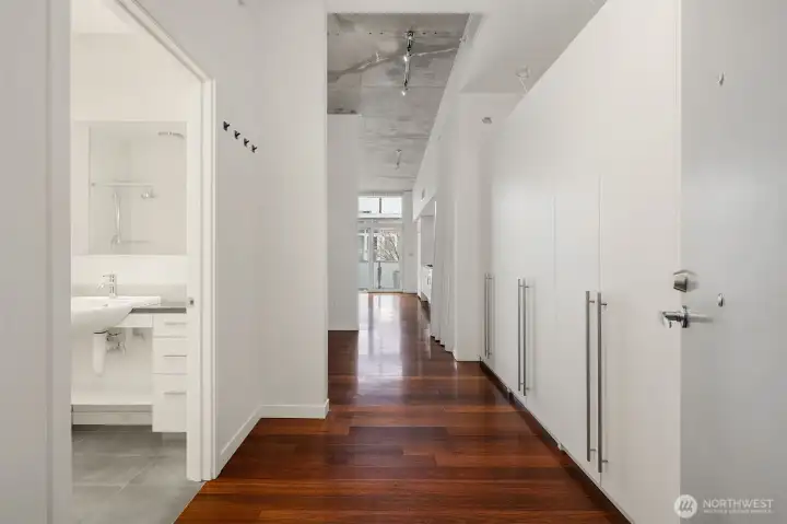 Entrance to home with central A/C