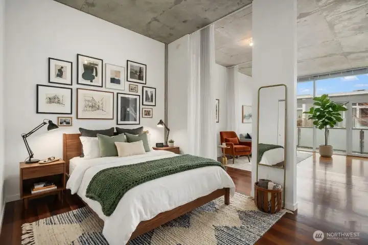 Virtually Staged - Bedroom re-imagined