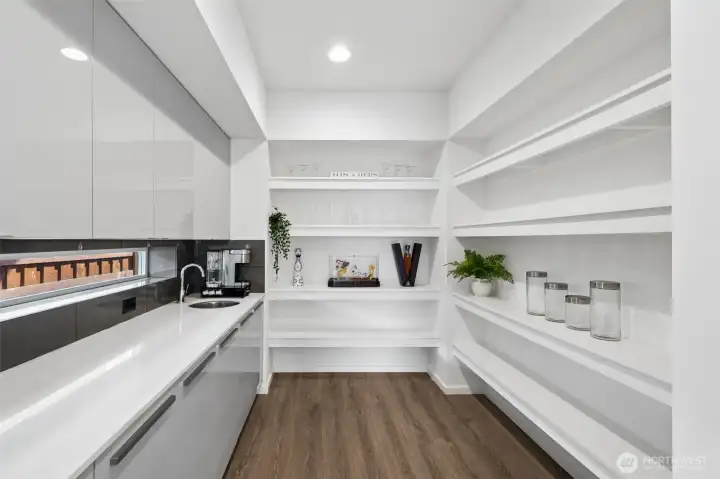 Ahh.. Everyone's dream pantry! Prep sink/ wet bar included!