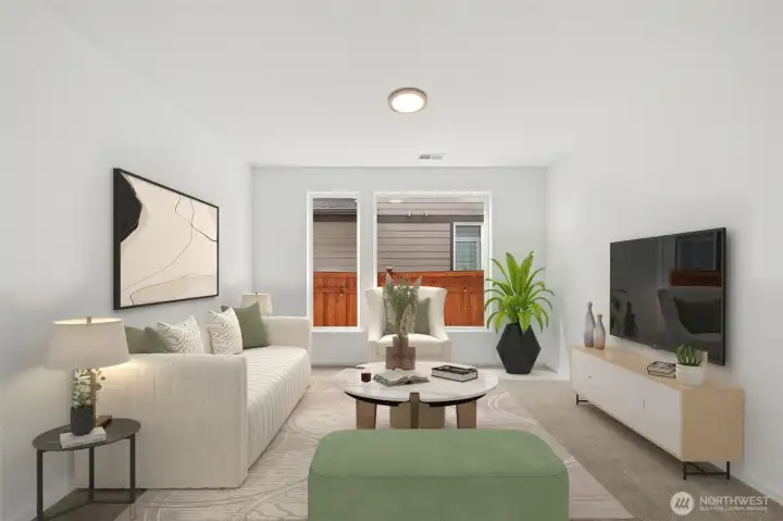 Flex space great for 2nd office, den, playroom etc