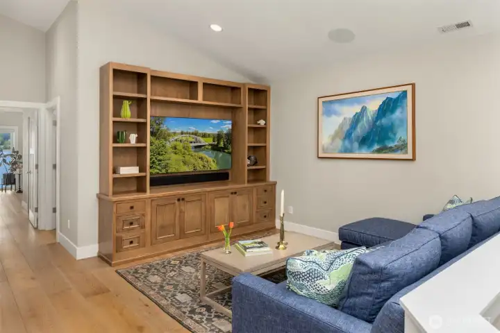 Great media relaxing room for movie night!