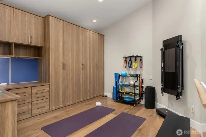 Or... a great work out to start your day!! again.. all custom cabinets!