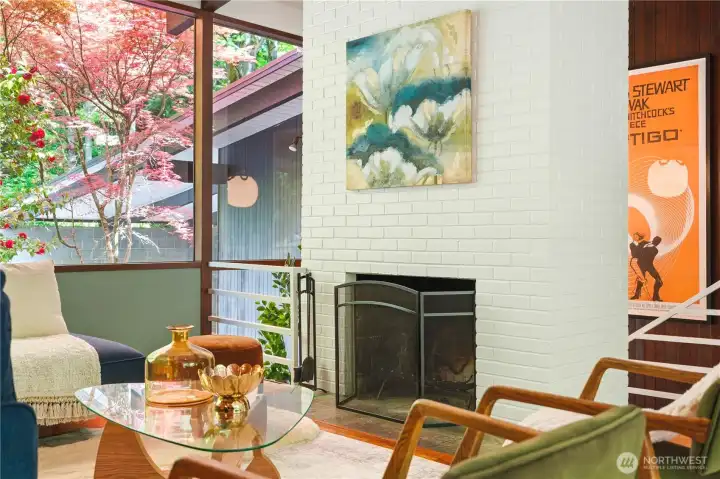 Looking toward the fireplace in the sitting area.
