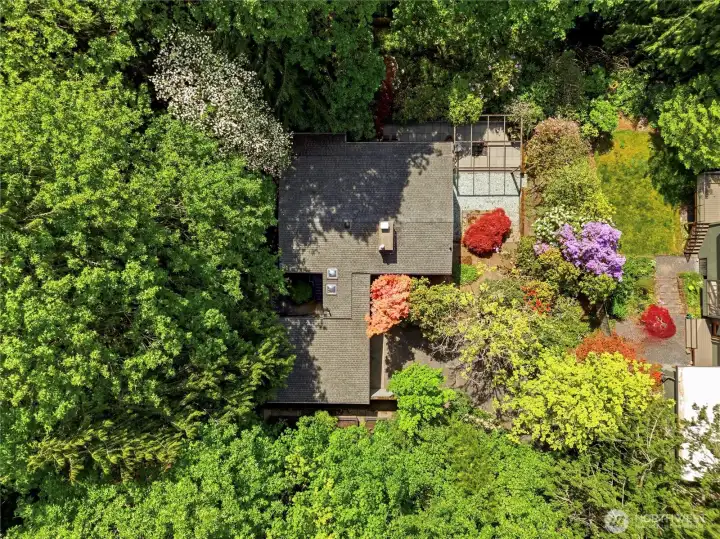 An aerial view of the property.