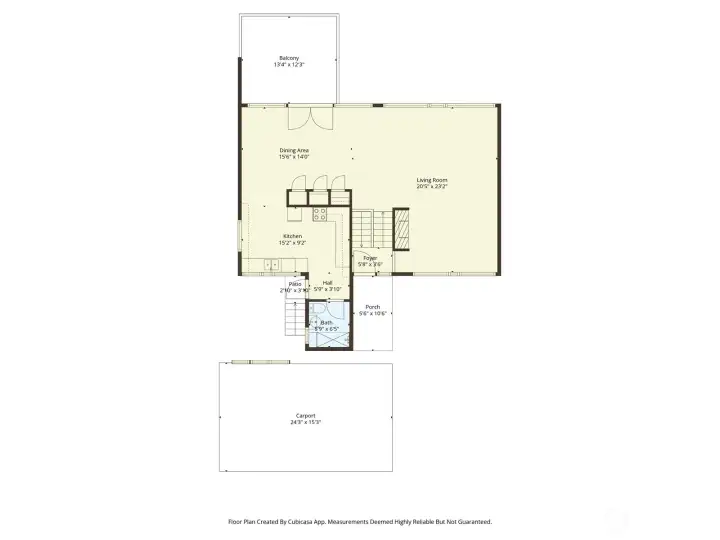 Upper level floor plan.