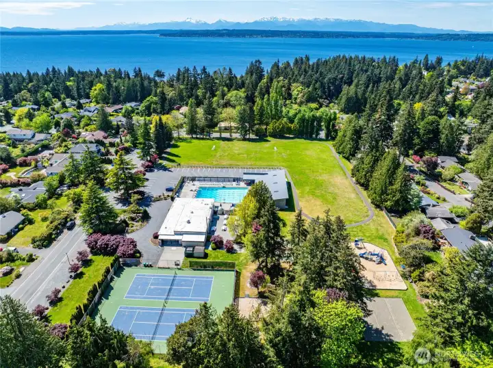Innis Arden residents enjoy access to a community pool (separate fee), tennis courts, playground, and more.