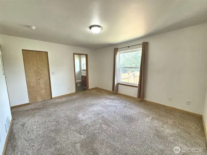 Primary suite is large with lots of light!