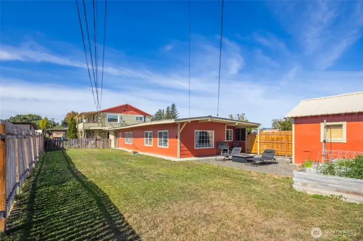 Covered patio/entry space.