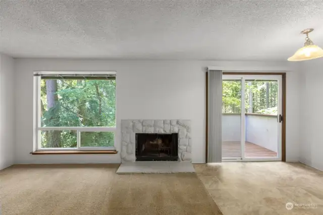 Cheerful picture windows of greenery add calm and serenity to these homes that practically rent themselves.