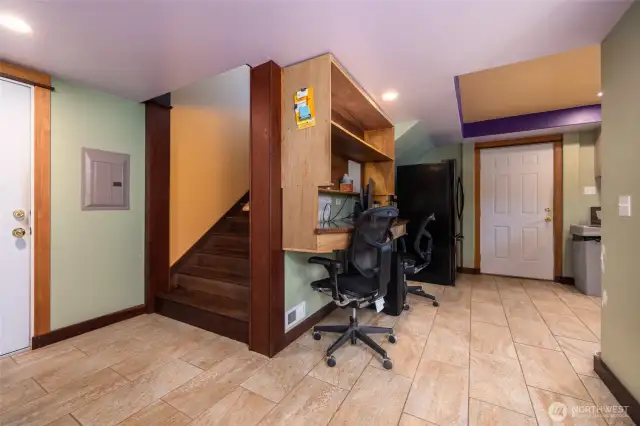 Stairway going upstairs.