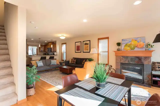 Stairway leads to 2 Master Bedrooms and the Washer/Dryer