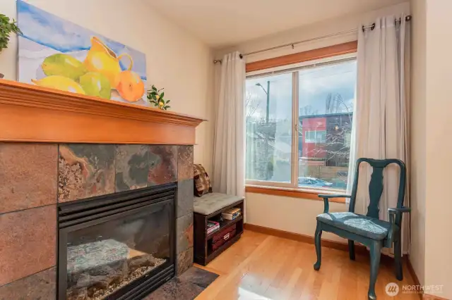 Nook area next to the fireplace