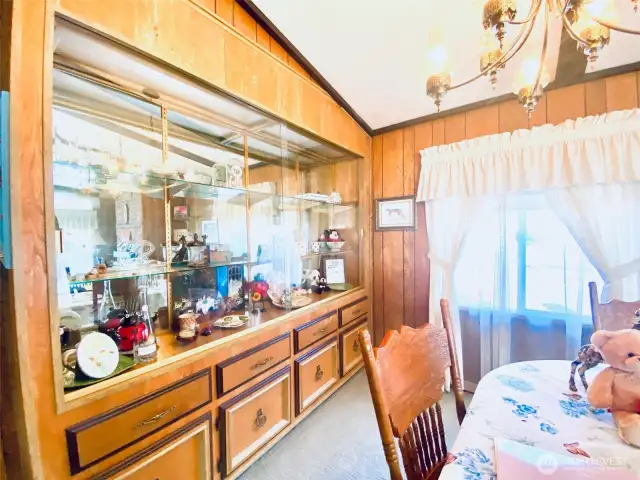 Dining Room with Built in Buffett Cabinet