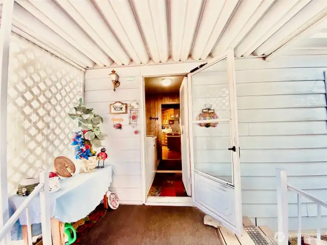 Entry from Car Port