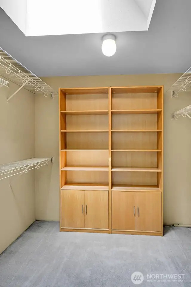 A look at the walk-in closet for the Primary bedroom.