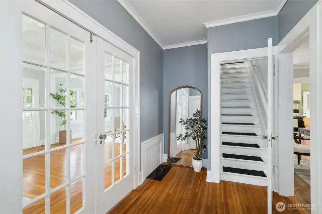 Elegant interior French doors add a touch of refinement