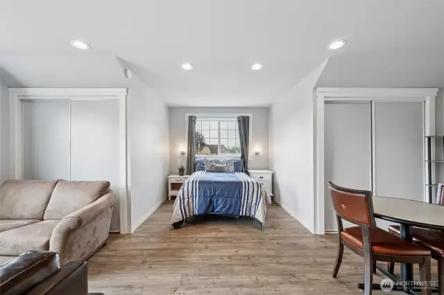 Extra deep closets allow for plenty of storage.