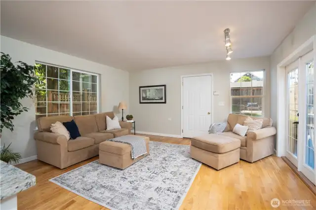 Garage door opens into the family room