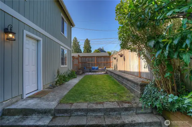 Just enough lawn and room to relax