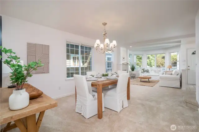 Formal dining room that can handle your big gatherings