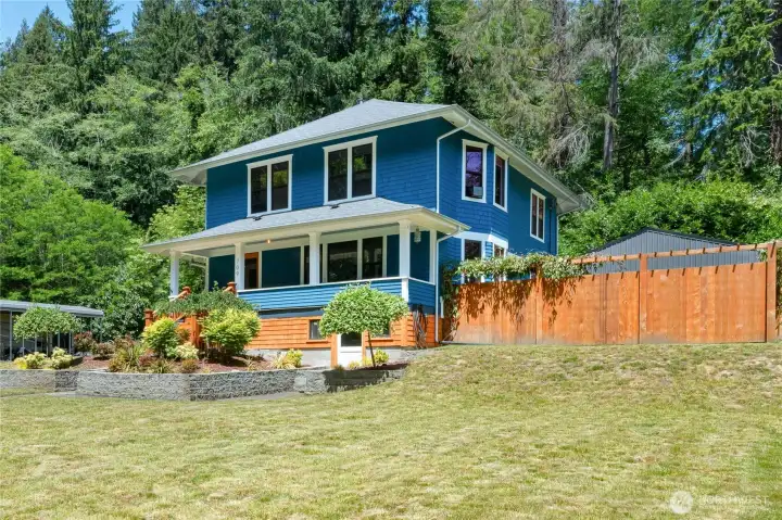 Beautifully landscaped front on Grand Avenue