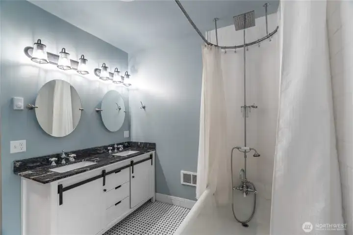 Upstairs share full bath