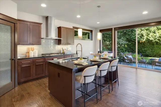 Entering the kitchen area.