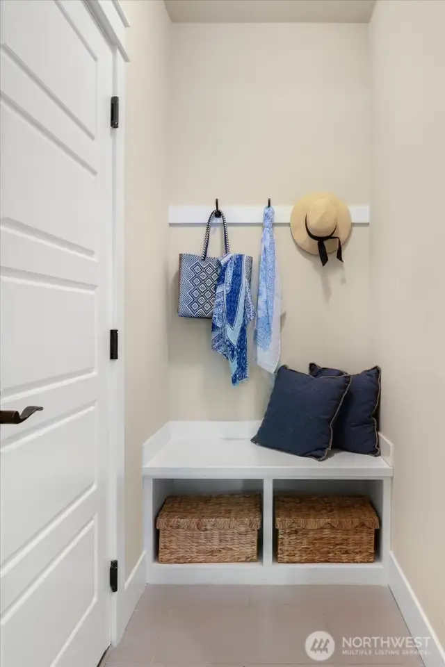 Interior door to garage and mud room.