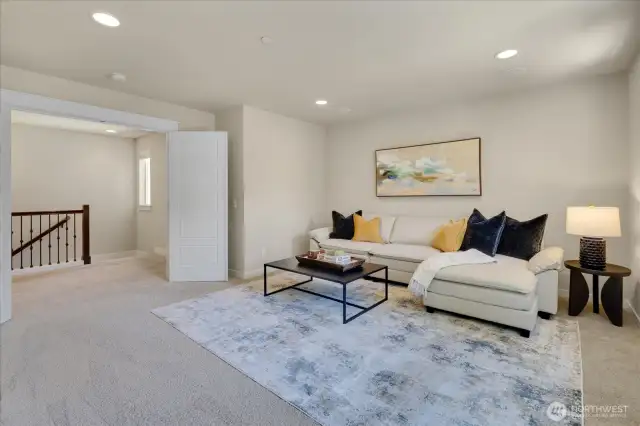 Double door media room.