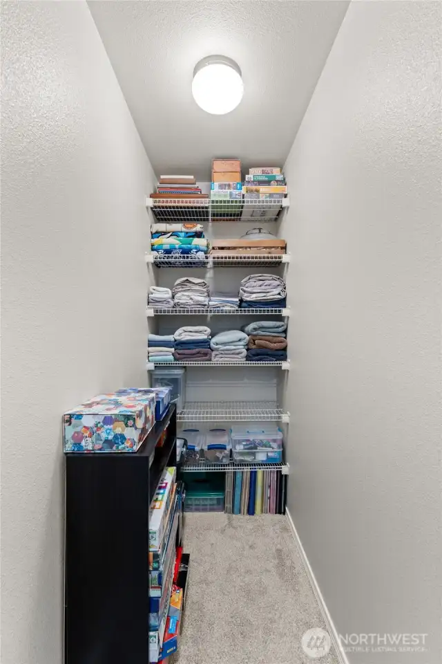 Spacious Upstairs Hall Closet