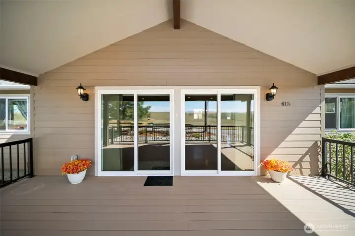 Large covered deck