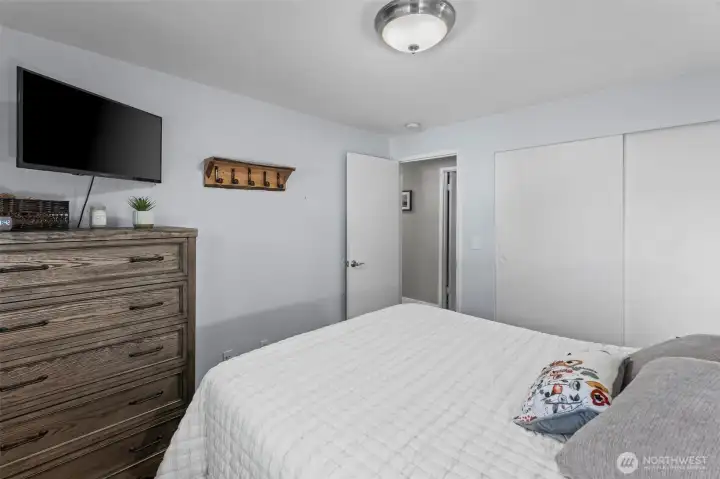Bedroom #3 with closet view.