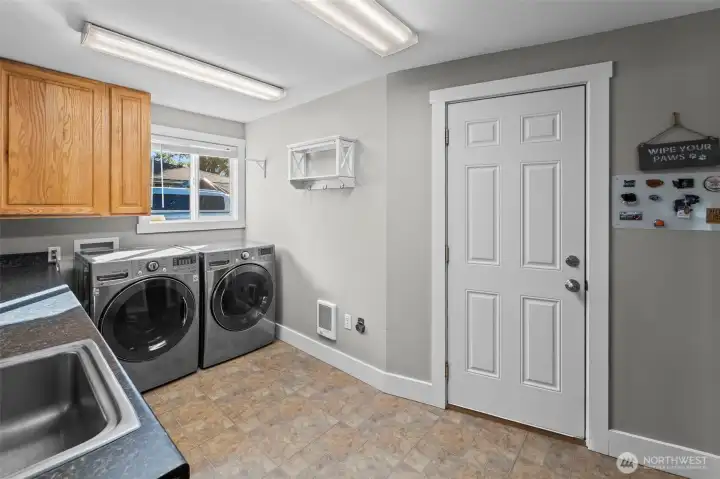 Laundry/mudroom leading into the garage.