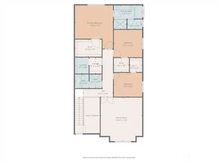 Upstairs floorplan