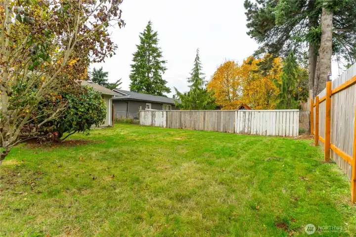 Nice sized yard for outdoor activities.