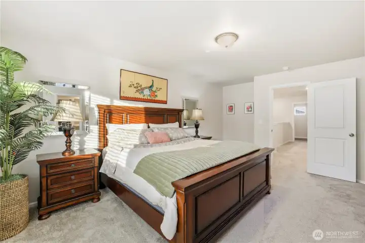 Primary 'nook' holds good sized tall dresser.