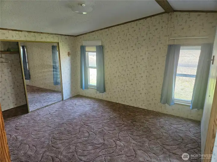 The main bedroom with a large closet.