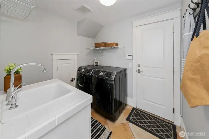 Large laundry room.