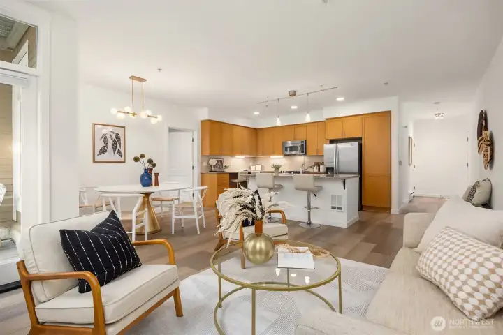 Due to soundproofing, it is difficult to have a unit with hard flooring. This is one of the few.