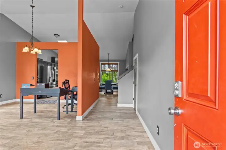 Entry into your formal dining & living room.