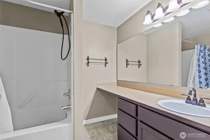 Full bath on second floor.