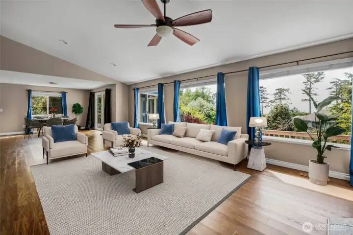 Sunset Views from large living area (Virtually staged)