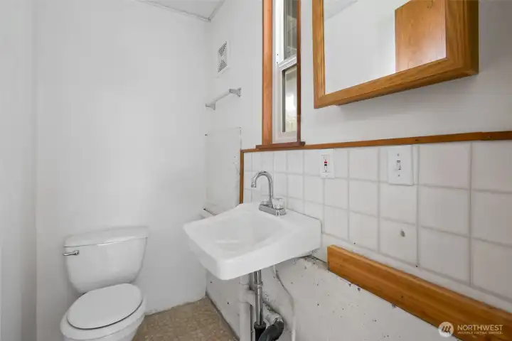 Half bath off workshop