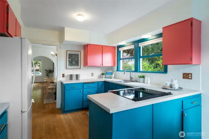 Big open kitchen with tons of storage and counter space. Big open kitchen with tons of storage and counter space.