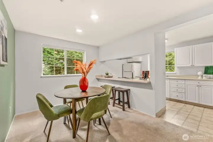 Nice dining space.