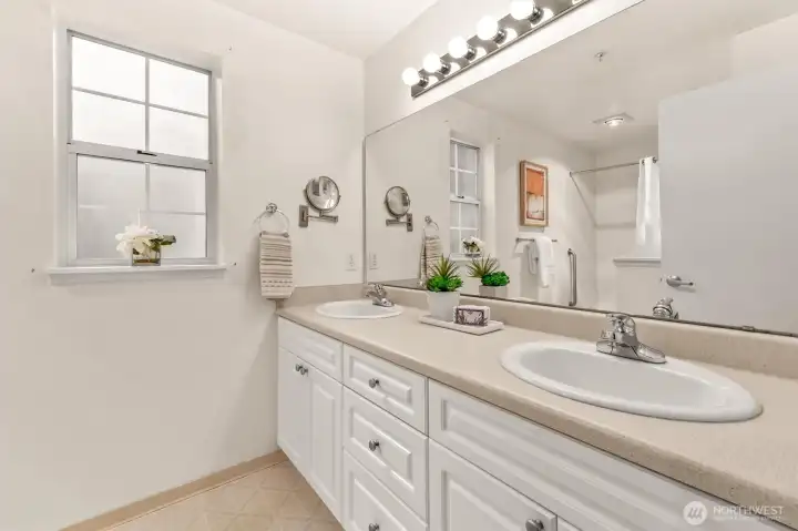 2 sinks for the primary bathroom.