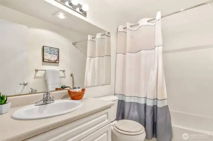 Hallway bathroom.