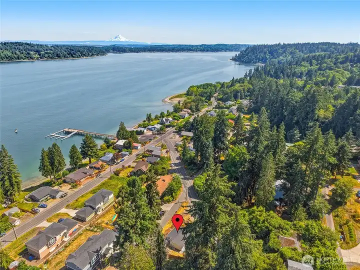 Puget Sound living is the BEST!  Mt. Rainier is magnificent, the sound is so blue and you can walk to the Illahee Public Dock in a couple of minutes.