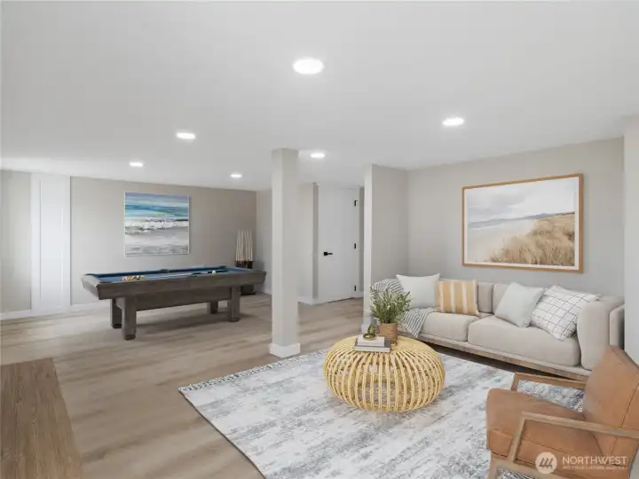 Family room on the lower level